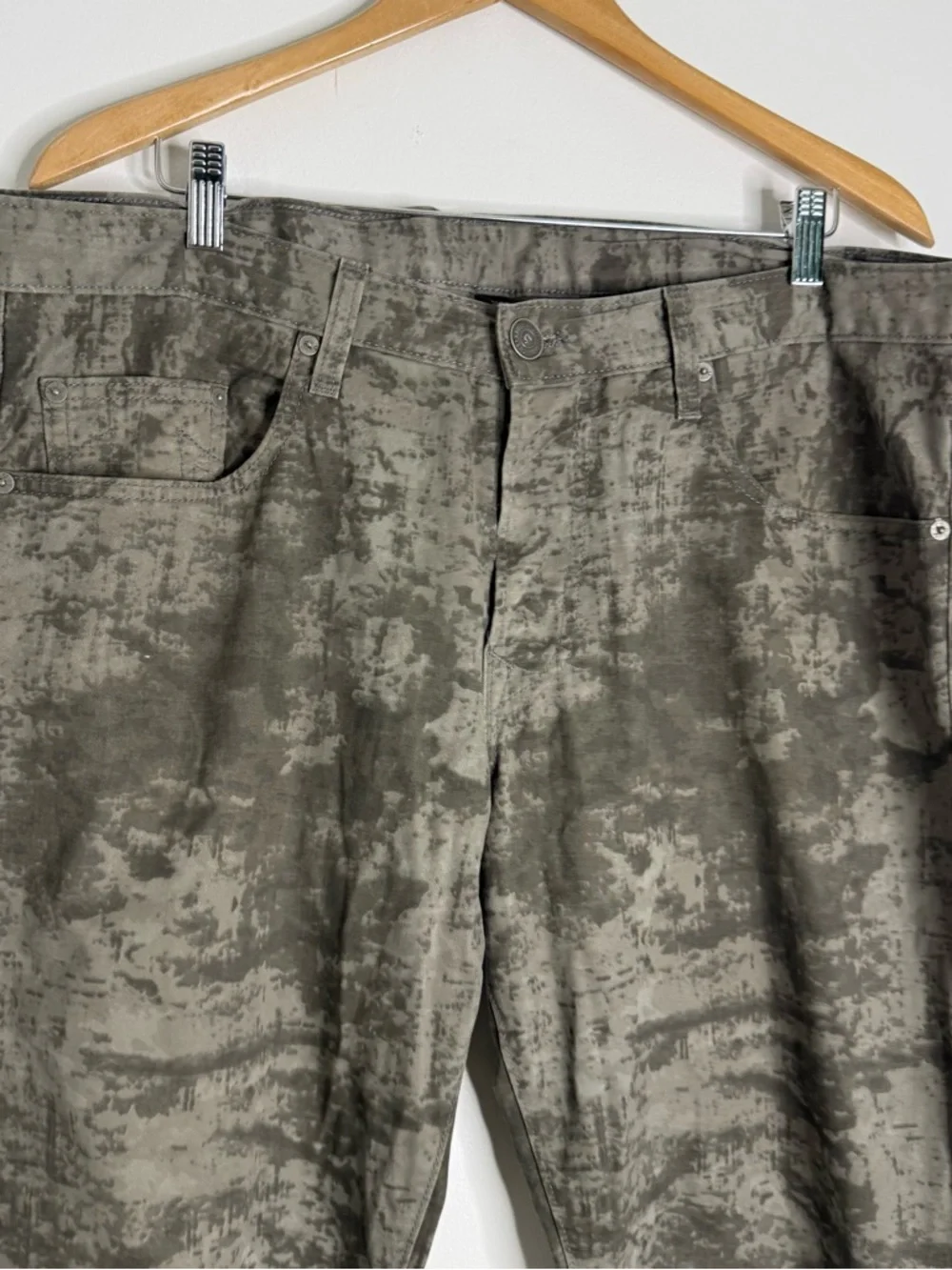 True Religion Vinny Tie Dye Camo Jeans Size 36 Made in USA Button Fly
